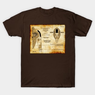 Bounty Hunter Spacecraft Parchment Blueprint T-Shirt